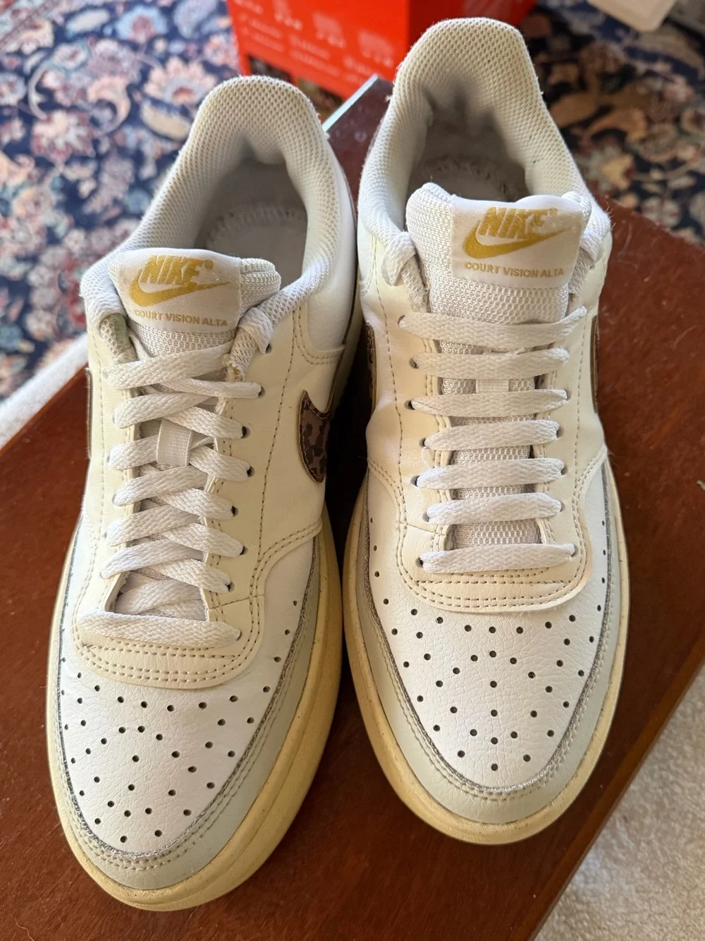 Nike Court Vision Alta Platform Leopard Print Women’s 9.5 Sneakers
